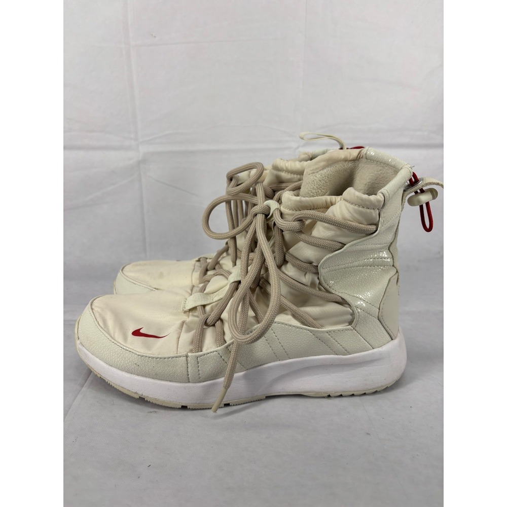Nike Tanjun High Rise Sneakers Womens 7.5 Ivory Fleece AO0355-005